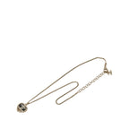 CC Logo Heart Pendant Necklace Gold-Tone Metal
