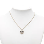 CC Logo Heart Pendant Necklace Gold-Tone Metal