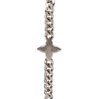 Monogram Pendant Necklace Silver Metal