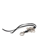 Bag Charm Leather Black and Silver Handbag Charm