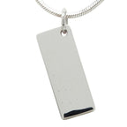 Trotter Plate Pendant Necklace Pink and Silver Metal