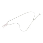 Trotter Plate Pendant Necklace Pink and Silver Metal
