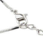 Trotter Plate Pendant Necklace Pink and Silver Metal