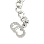 Trotter Plate Pendant Necklace Pink and Silver Metal