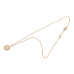 Pendant Necklace 18K Rose Gold and Shell with Diamond