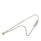 CC Logo Pendant Necklace Silver-Tone Metal