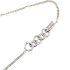 CC Logo Pendant Necklace Silver-Tone Metal
