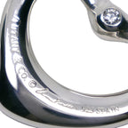 Open Heart Pendant Necklace Sterling Silver 13.5mm