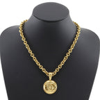 CC Logo Pendant Necklace Metal