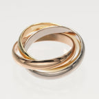 Vendome Louis Cartier Band Ring 18K Tricolor Gold