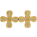 CC Logo Clover Clip-On Earrings Metal