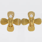 CC Logo Clover Clip-On Earrings Metal