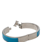 Click H Bracelet Metal Enamel Blue and Silver