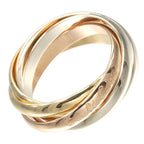 Vendome Louis Cartier Band Ring 18K Tricolor Gold