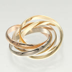 Vendome Louis Cartier Band Ring 18K Tricolor Gold