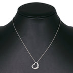 Open Heart Pendant Necklace Sterling Silver 13mm