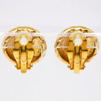 CC Logo Clip-On Earrings Metal Gold-Tone Metal