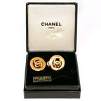 CC Logo Clip-On Earrings Metal Gold-Tone Metal