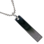 Bar Pendant Necklace Sterling Silver Ball Chain
