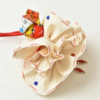 Ballerina Motif Charm Cotton Multi-color Red Handbag Charm