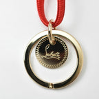 Ballerina Motif Charm Cotton Multi-color Red Handbag Charm