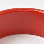 Bangle Bracelet Plastic Red Orange Medium