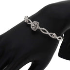 Rose Full Diamond Bracelet 18K White Gold