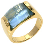 Tronchetto Ring 18K Yellow Gold with Topaz