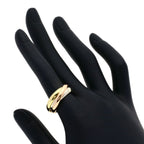 Vendome Louis Cartier Band Ring 18K Tricolor Gold