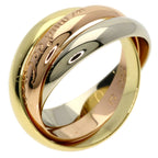 Vendome Louis Cartier Band Ring 18K Tricolor Gold