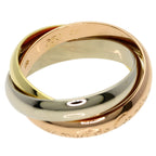 Vendome Louis Cartier Band Ring 18K Tricolor Gold
