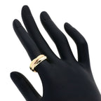 Vendome Louis Cartier Band Ring 18K Tricolor Gold