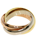 Vendome Louis Cartier Band Ring 18K Tricolor Gold