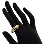 Vendome Louis Cartier Band Ring 18K Tricolor Gold