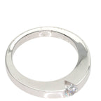 Band Ring 18K White Gold with Diamond