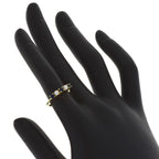 Ring 18K Yellow Gold With Pearl and Sapphire