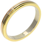 Vendome Louis Cartier Band Ring 18K Tricolor Gold