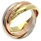 Vendome Louis Cartier Band Ring 18K Tricolor Gold