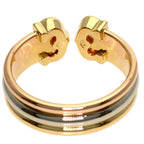 Vendome Louis Cartier Band Ring 18K Tricolor Gold