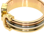 Vendome Louis Cartier Band Ring 18K Tricolor Gold
