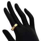 Ring 18K Yellow Gold with Half Diamond