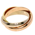 Vendome Louis Cartier Band Ring 18K Tricolor Gold