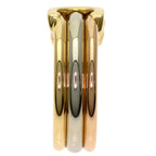 Vendome Louis Cartier Band Ring 18K Tricolor Gold