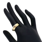 Vendome Louis Cartier Band Ring 18K Tricolor Gold