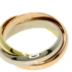 Vendome Louis Cartier Band Ring 18K Tricolor Gold