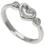 Full Heart Band Ring Platinum With Diamond