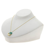 Open Heart Pendant Necklace 18K Yellow Gold 14.4mm