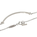 T Smile Pendant Necklace 18K White Gold
