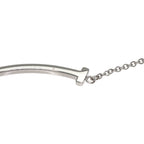 T Smile Pendant Necklace 18K White Gold