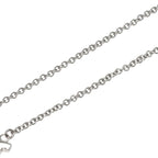 T Smile Pendant Necklace 18K White Gold